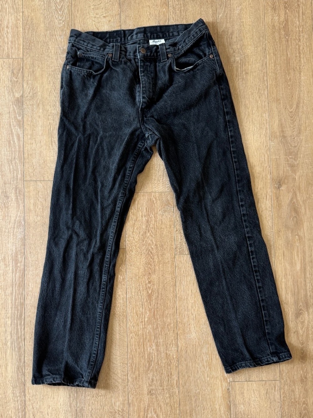 Vintage Mark's Black Jeans Mens 34x30 Made In Canada Straight Leg Denim